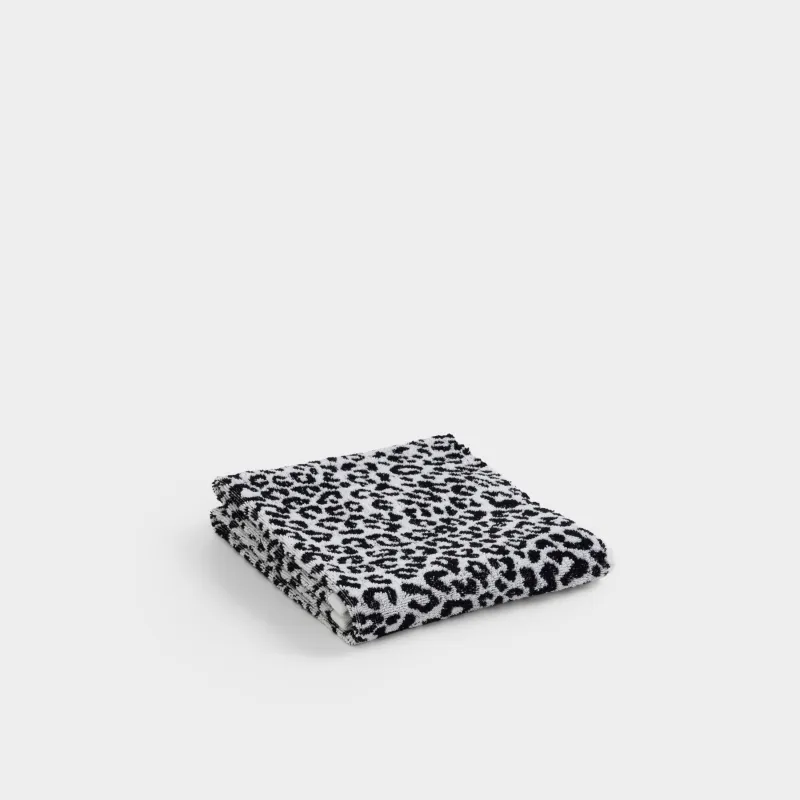 Сүлгі, 50х100 см, мақта, сүт түстес, Леопард принті, Leopard cotton