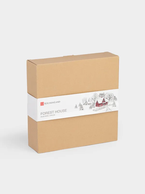 Салат ыдысы, 23х6 см, 1,2 л, фарфор N, ақ, Ормандағы үй,  Forest house, image-5