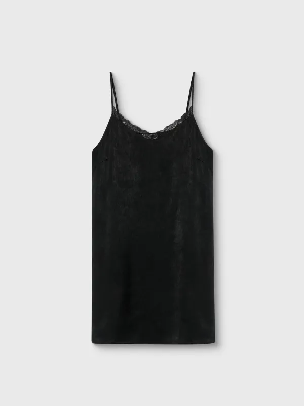 Әйелдер көйлегі, үйге арналған, өлшемі L, белдіктері бар, полиэстер, қара, Marlina, image-4