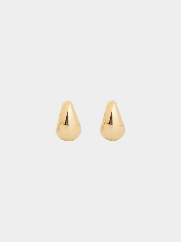 Пусет сырғалары, 2,5 см, 2 дана, CCB пластик, алтын түстес, Тамшылар, Jewelry, image-0