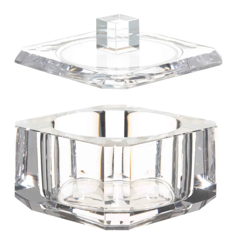 Шкатулка для ванной, 10х10 см, стекло, квадратная, Грани, Shower Crystal Glance, image-3