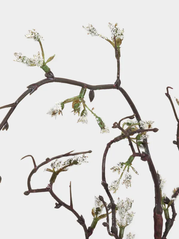 Сәндік бұтақ, 98 см, пластик/полиэстер, Ақ бүршіктер, Flower garden, image-3