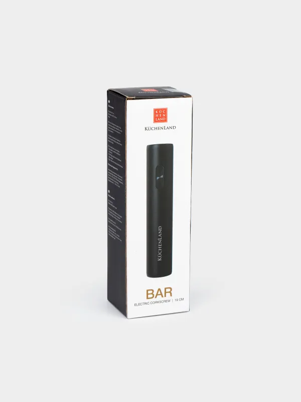 Штопор электрический, 19 см, пластик/сталь, черный, Bar, image-6