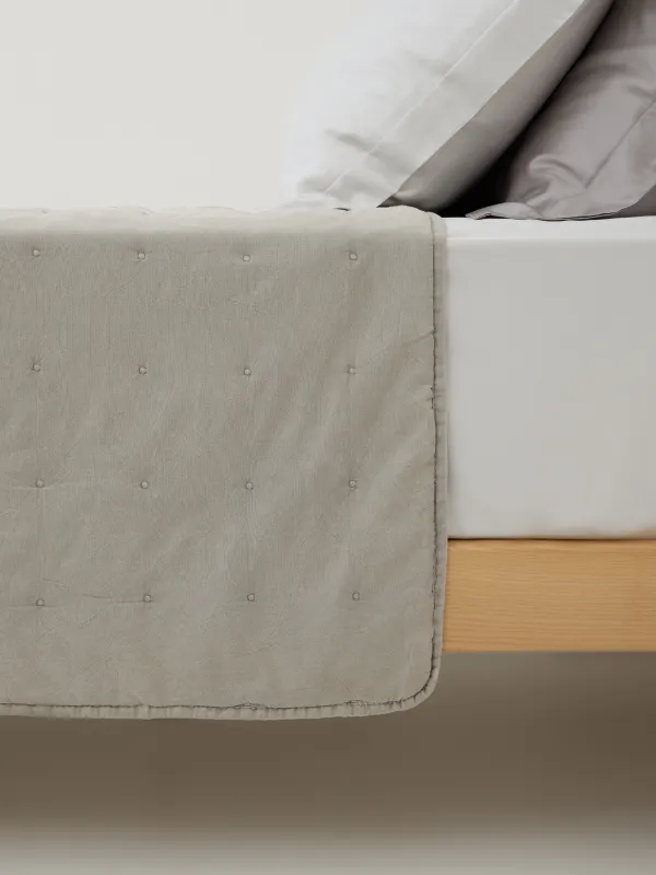 Төсек жапқыш, 220х240 см, сырылған, микрофибра, құм, Stitch, image-2