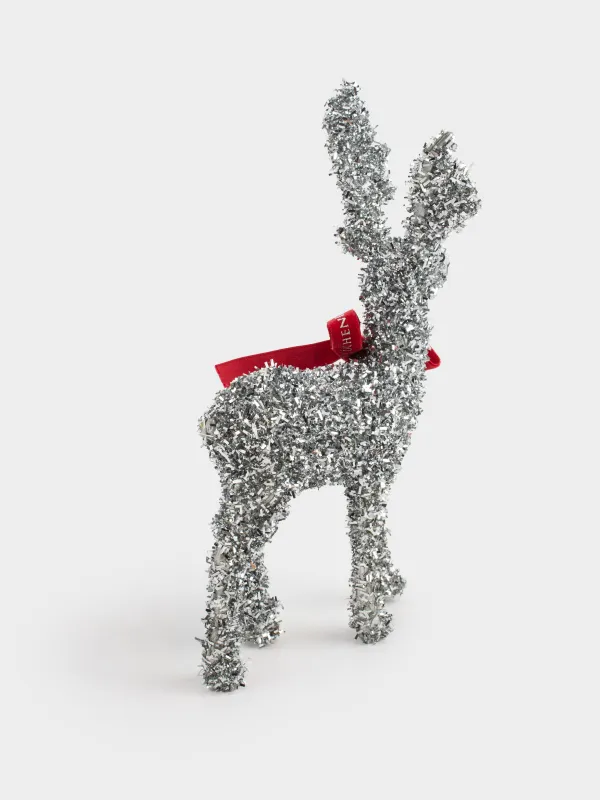 Мүсінше, 32 см, металл, күміс, Бұғы, Deer sparks, image-3