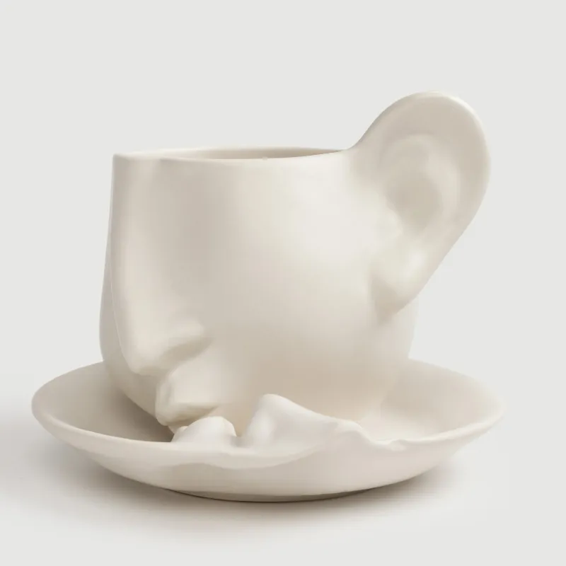 Шай жұбы, 1 адам, 2 зат, 260 мл, керамика, сүт, Поцелуй, He&She, image-2