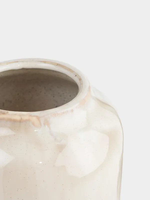 Гүл вазасы, 27 см, фарфор P, сүт түстес сарғылт-қоңыр, Slight frost, image-1