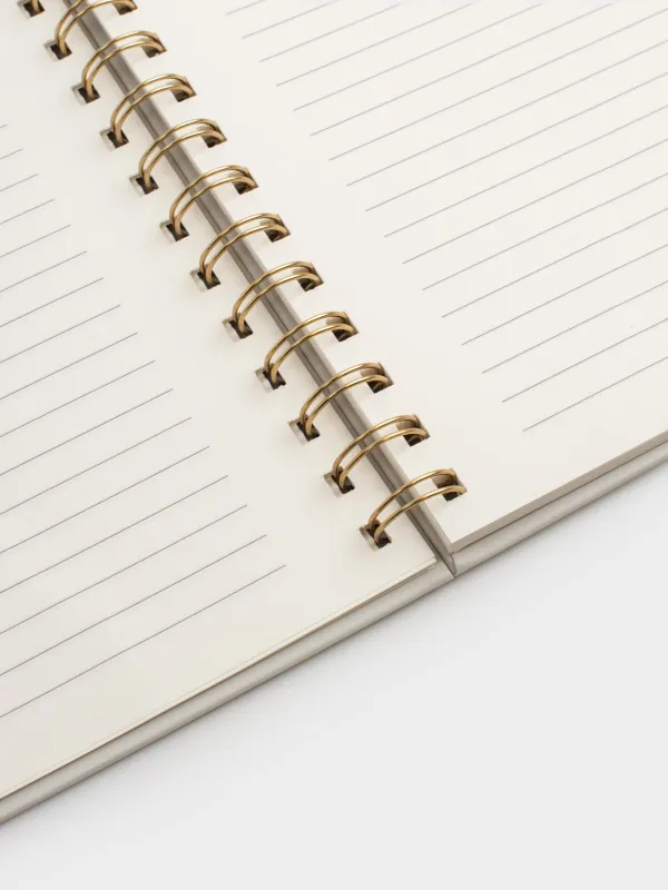 Жазбаға арналған блокнот, 16х20 см, 70 л, сақиналы, аспасы бар, экрю, Таға, Stationery gold, image-6