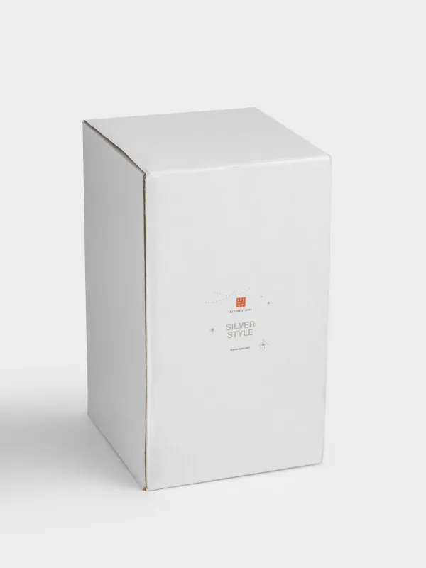 Қар шамы, 19 см, жарықтандырылған, пластик, күміс, Орман, Silver style, image-6