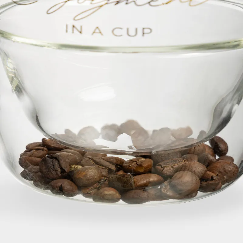 Саптыаяқ, 350 мл, шыны Б, ішінде кофе дәндері бар, Enjoyment in a cup, Air decor, image-4