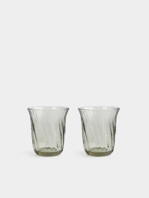 Стақан, 10 см, 270 мл, 2 дана, шыны Р, жасыл, Lombardy R color, image-0