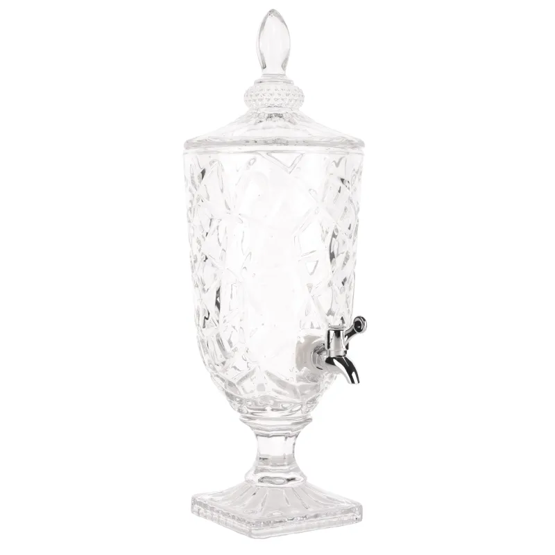 Сусын диспенсері, 3л, шыны Р/пластик, Crackle