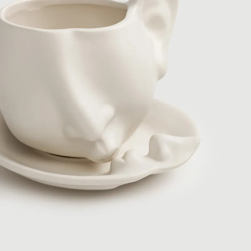 Шай жұбы, 1 адам, 2 зат, 260 мл, керамика, сүт, Поцелуй, He&She, image-3