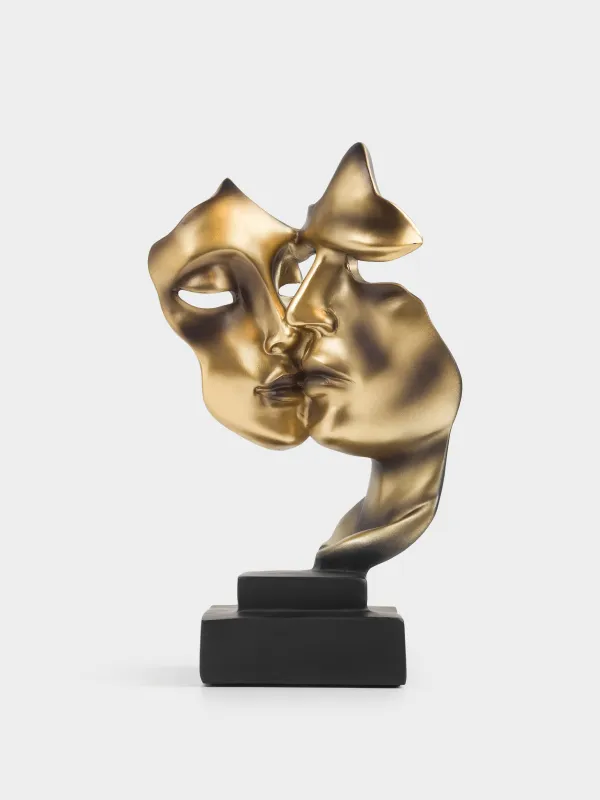 Мүсін, 27 см, полирезин, алтын қара, Поцелуй, Baise, image-1