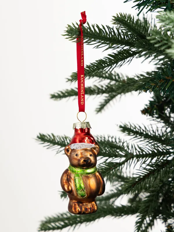 Шырша ойыншығы, 4х8 см, шыны, жылтырақтары бар, қоңыр, Қонжық, Figure christmas, image-3