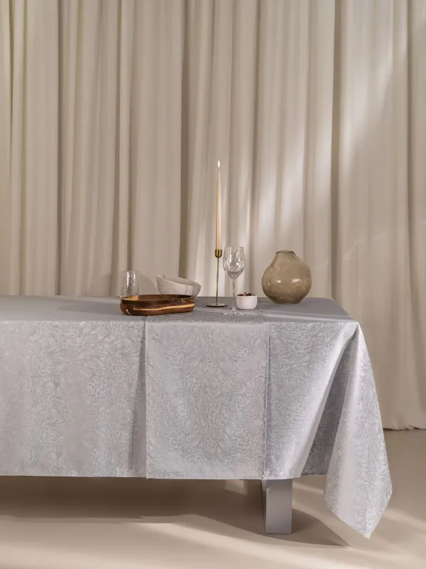 Дорожка настольная, 40х160 см, жаккард, полиэстер, серая, Шишки, Spruce cones, image-2