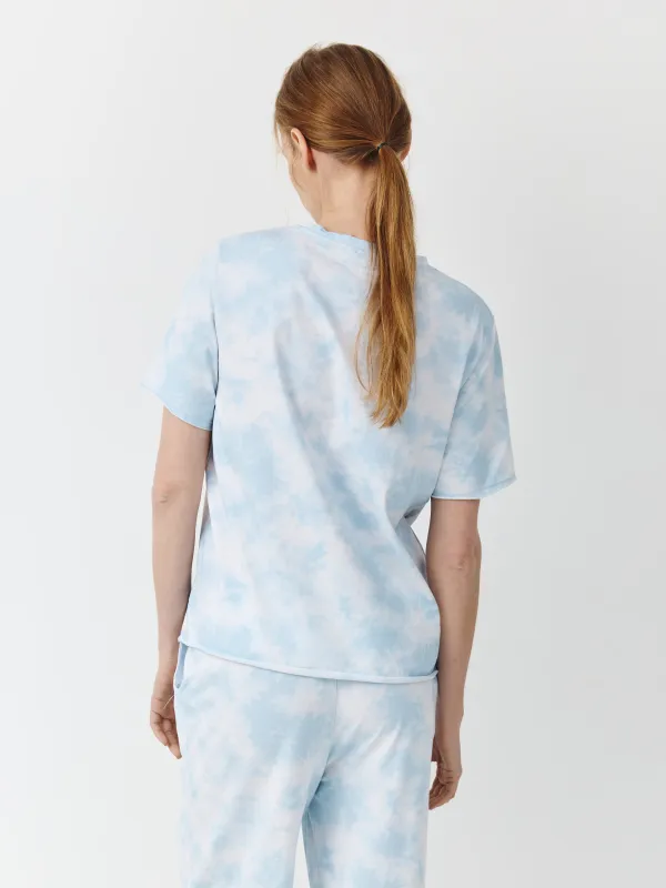 Әйелдер футболкасы, үйге арналған, өлшемі S, мақта/эластан, көгілдір, Jocelyn, image-3