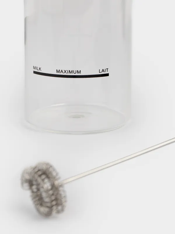 Сүт көбіктендіргіш, 450 мл, сыйымдылығы, шыны Б/пластик, қосымша жарық, Extra-light, image-2