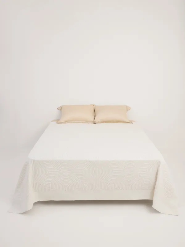 Покрывало, 220х240 см, полиэстер/хлопок, песочно-бежевое, Арка, Arch, image-4