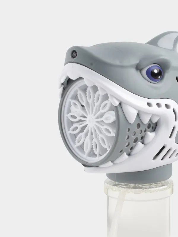 Генератор мыльных пузырей, 19 см, с подсветкой, пластик, серый, Акула, Aquatic animals, image-4
