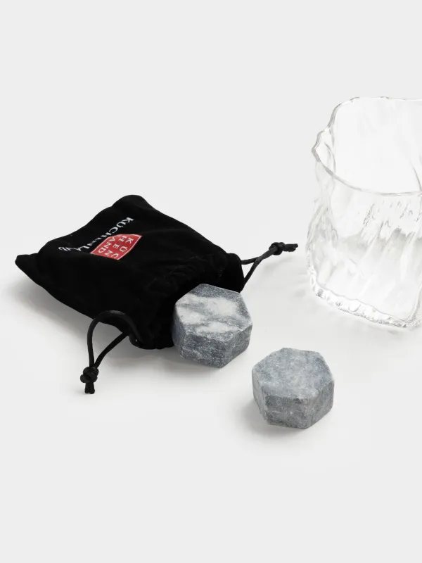 Набор для виски, 1 перс, 3 пр, стакан/кубики, стекло/гранит, Slalom, image-3