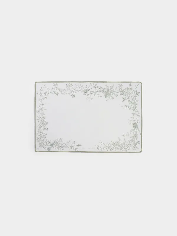 Аспаптарға арналған майлық, 30х45 см, ПВХ/полиэстер, тікбұрышты, сүт түстес, Гүлдер мен бұтақтар, Rock print, image-0