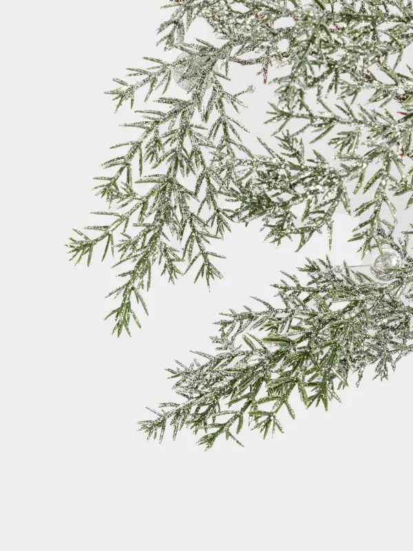 Сәндік бұтақ, 65 см, пластик, Жылқылары бар күміс шырша, Conifer silver, image-4