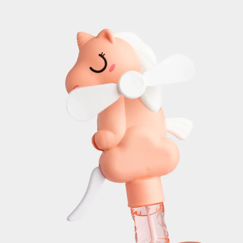 Сабын көпіршіктері, 24 см, 35 мл, желдеткіші бар, пластик, қызғылт, Бір мүйізді, Unicorn, image-4