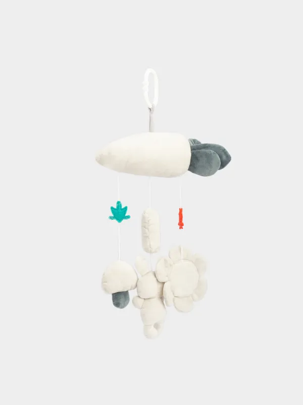 Ойыншық, 40х27 см, дамытушы, аспалы, полиэстер, сұр, Сәбіз, Cradle, image-4