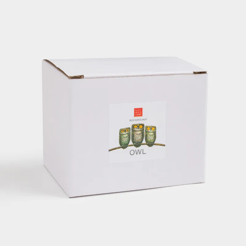 Саптыаяқ, 380 мл, фарфор N, қара-алтын, Үкілер, Owl, image-4