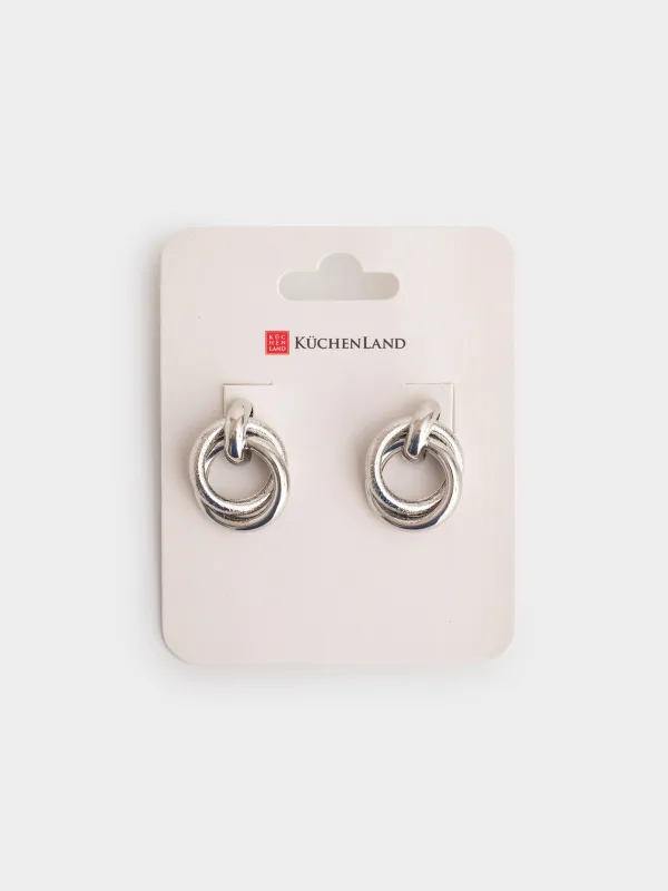 Серьги-пусеты, серебристые, Jewelry, image-3