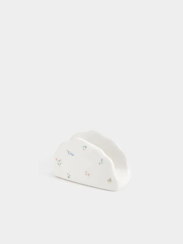 Майлық ұстағыш, 12 см, керамика, сүт түстес, Нәзік гүлдер, El flora, image-3