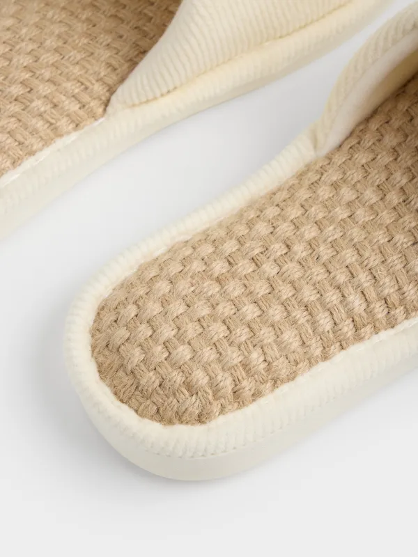 Әйелдер тәпішкелері, өлшемі 36-37, полиэстер/зығыр, сүт түстес, Isla, image-5