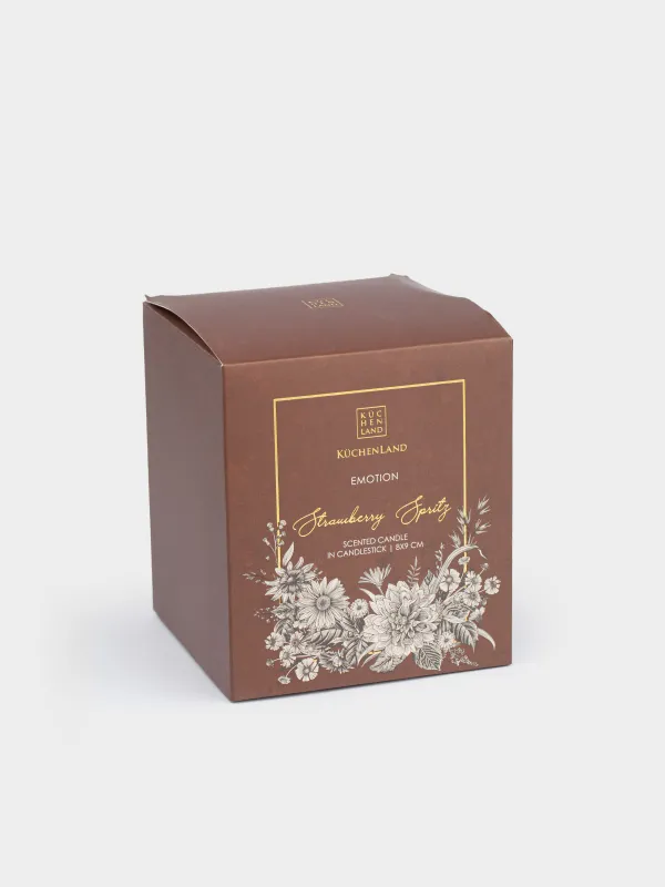 Хош иісті шам, 9 см, шам ұстағышта, шыны, түс, Strawberry Spritz, Emotion, image-3