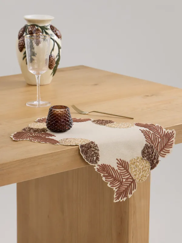 Аспаптарға арналған майлық, 30х45 см, полиэстер, сарғылт-қоңыр, Бұтақтардағы шырша бүршіктері, Conifers, image-4