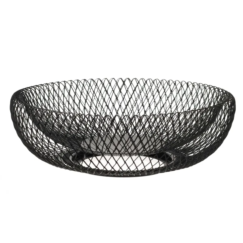 Жемістерге арналған себет, 30 см, металл, қара, Тор, Twist cell