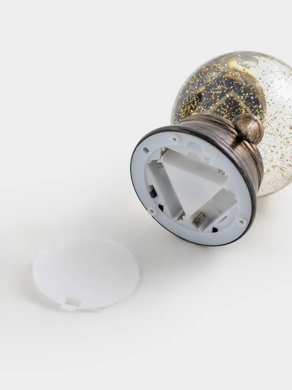 Снежный фонарь, 14x16 см, с подсветкой, пластик, бронзовый, Глобус, Bronze style, image-4