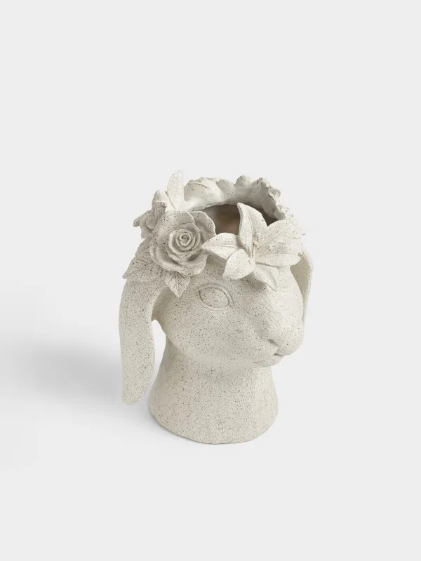 Ваза декоративная, 22 см, Кролик в цветах, Flora Easter, image-1