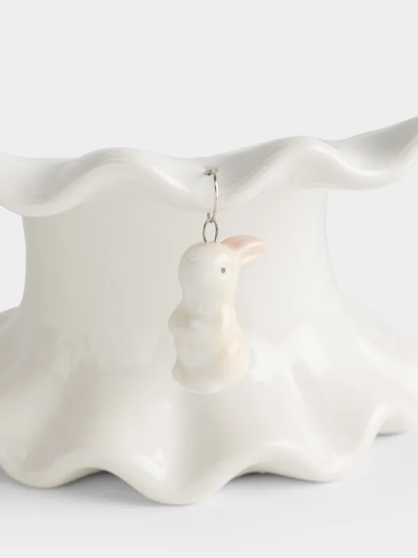 Блюдо на ножке, 22х9 см, с подвесками, Пасхальный микс, Natural Easter, image-3