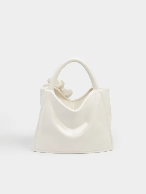 Ваза для цветов, 20х22 см, декоративная, с ручкой, Сумка с цветами, Bloome, image-4