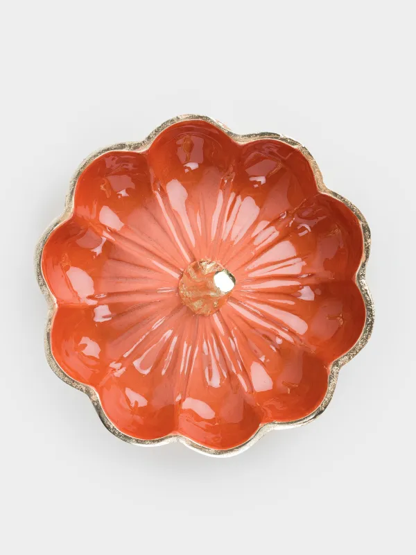 Блюдо декоративное, 20х6х2 см, металл, оранжево-золотистое, Тыква, Forest symphony, image-3