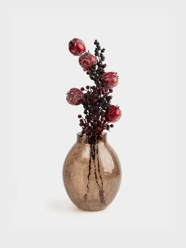 Ваза для цветов, 26 см, стекло, Ice color, image-4