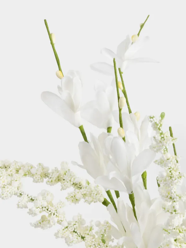 Ветка декоративная, 84 см, полиэстер/пластик, Белые гладиолусы, Flower garden, image-4