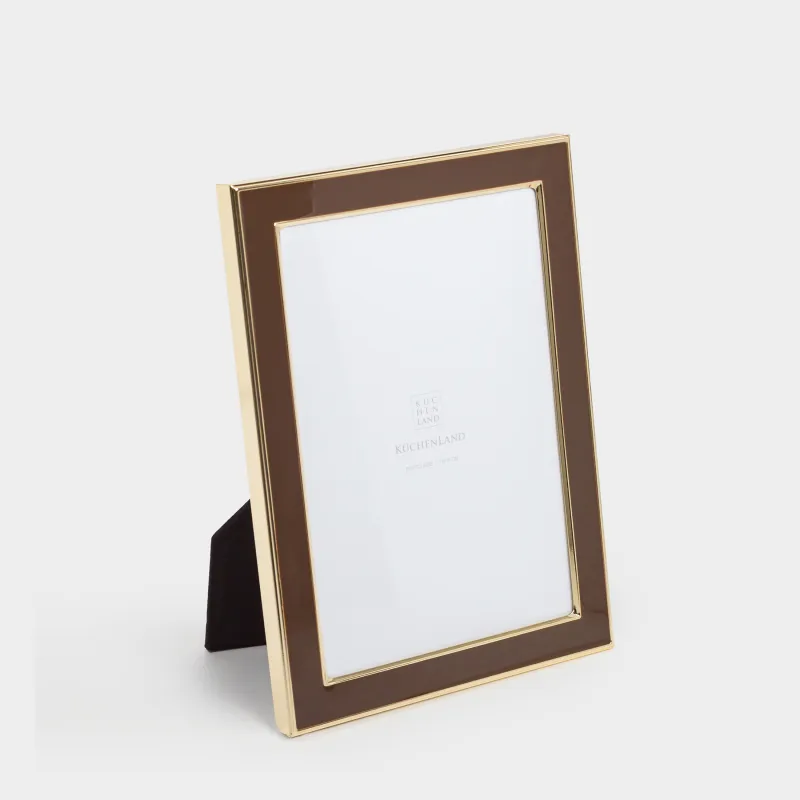 Фоторамка, 14х19 см, пластик/стекло, коричневая, Gallery