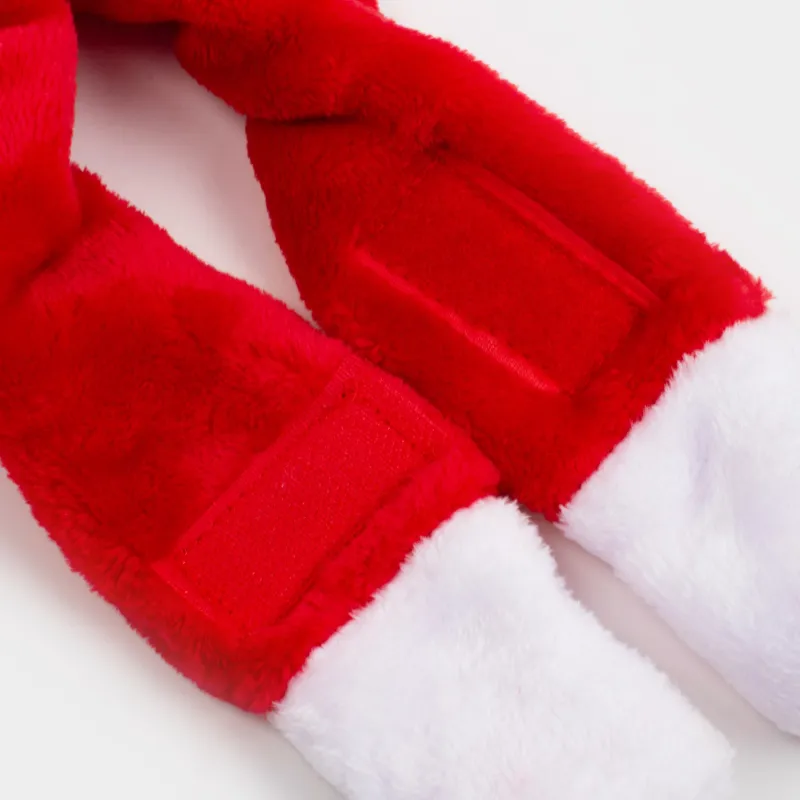 Жануарларға арналған карнавал жиынтығы, 2 зат, шарф/қалпақ, полиэстер, қызыл, Санта, Christmas pet, image-2