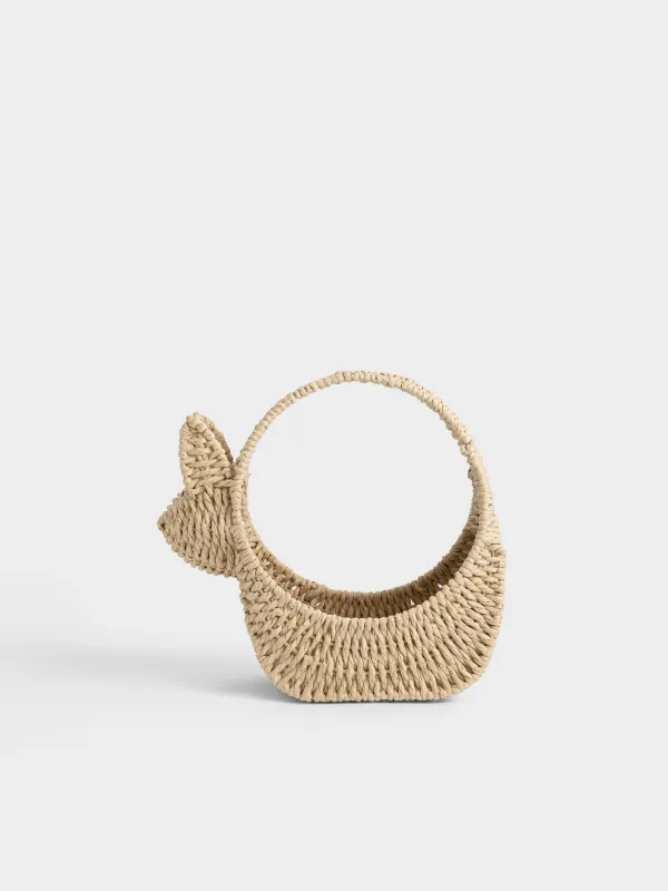 Сақтау себеті, 26х14х26 см, өрілген, тұтқалары бар, целлюлоза, тікбұрышты, Braided, image-0