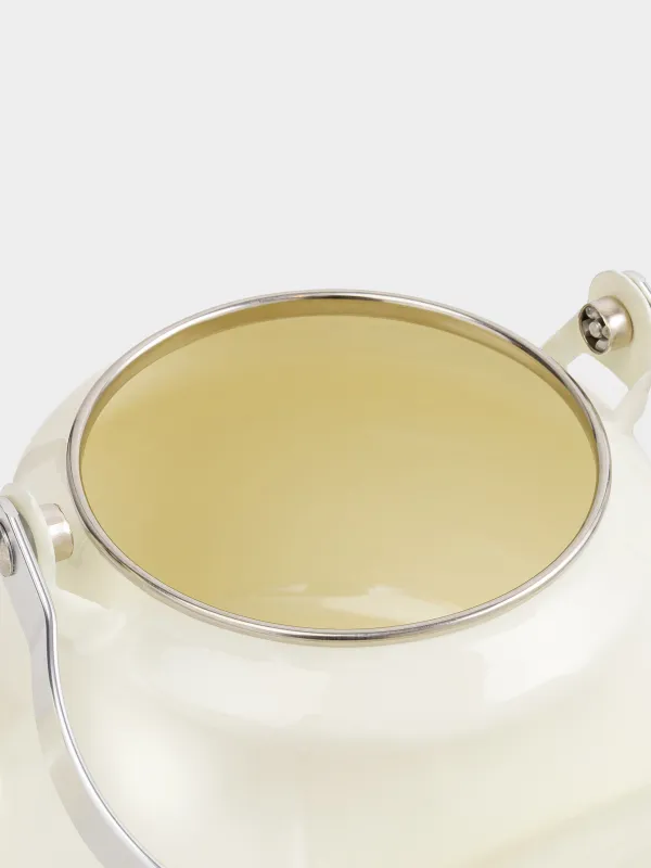 Шәйнек, 800 мл, эмальданған болат, сүт түстес, Enamel, image-5