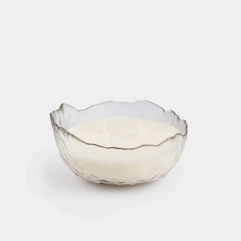 Хош иісті шам, 13х6 см, үш фитиль, шам ұстағышта, шыны, Хош иіс, Glacial color