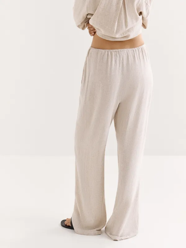 Әйелдер шалбары, өлшемі M, вискоза/зығыр, құм, Melami, image-3