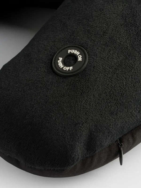 Жастық, саяхатқа арналған, 30 см, вибрациялы массажбен, полиэстер, қара, Travel comfort, image-3